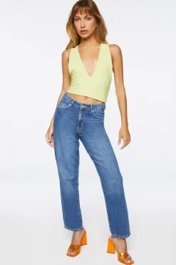 Plunging Crisscross Crop Top