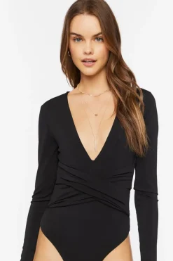 Plunging Crossover Bodysuit