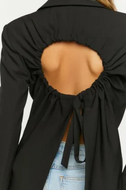 Plunging Cutout Blazer