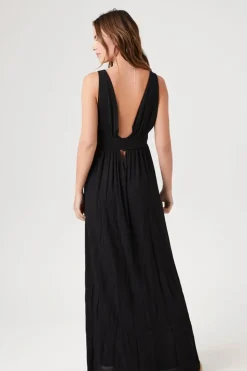 Plunging Cutout Maxi Dress