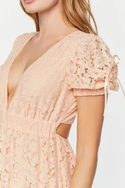 Plunging Lace Maxi Dress