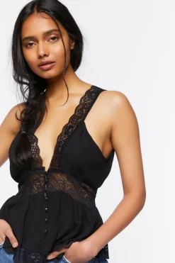 Plunging Lace Top
