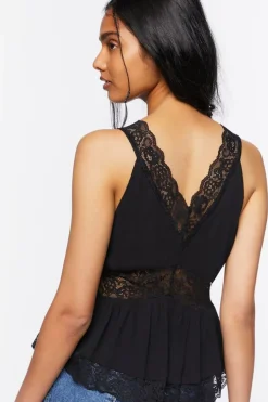 Plunging Lace Top
