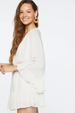 Plunging Ruffle-Trim Romper