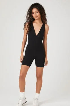 Plunging Sleeveless Romper