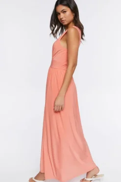 Plunging Slit Maxi Dress