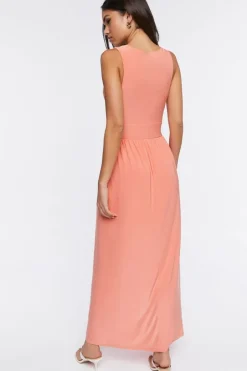 Plunging Slit Maxi Dress