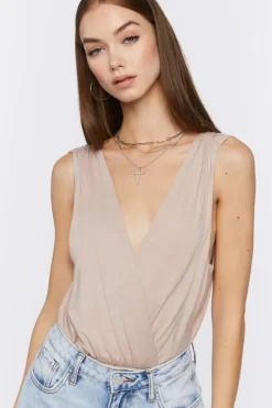 Plunging Surplice Bodysuit