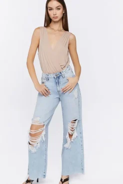 Plunging Surplice Bodysuit