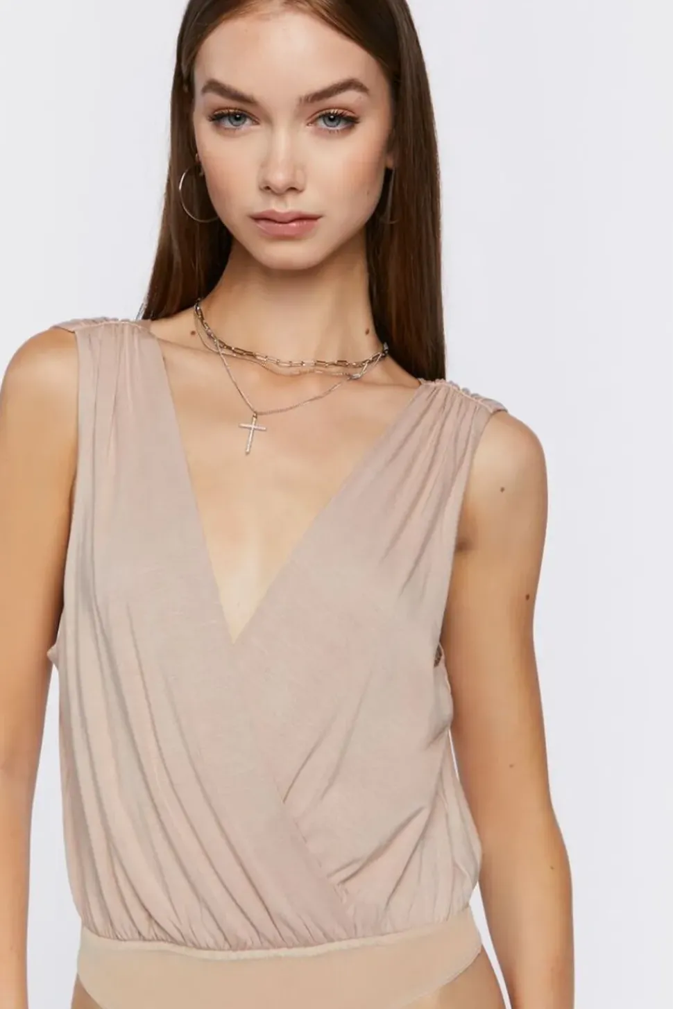Plunging Surplice Bodysuit
