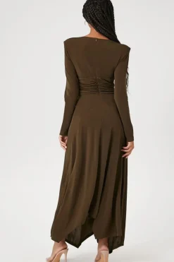 Plunging Twisted Maxi Dress