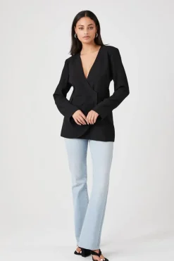 Plunging Wrap Blazer