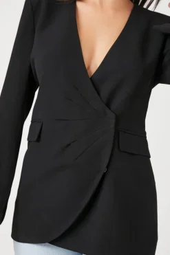 Plunging Wrap Blazer