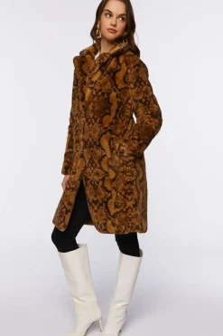 Plush Animal Print Coat