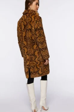 Plush Animal Print Coat