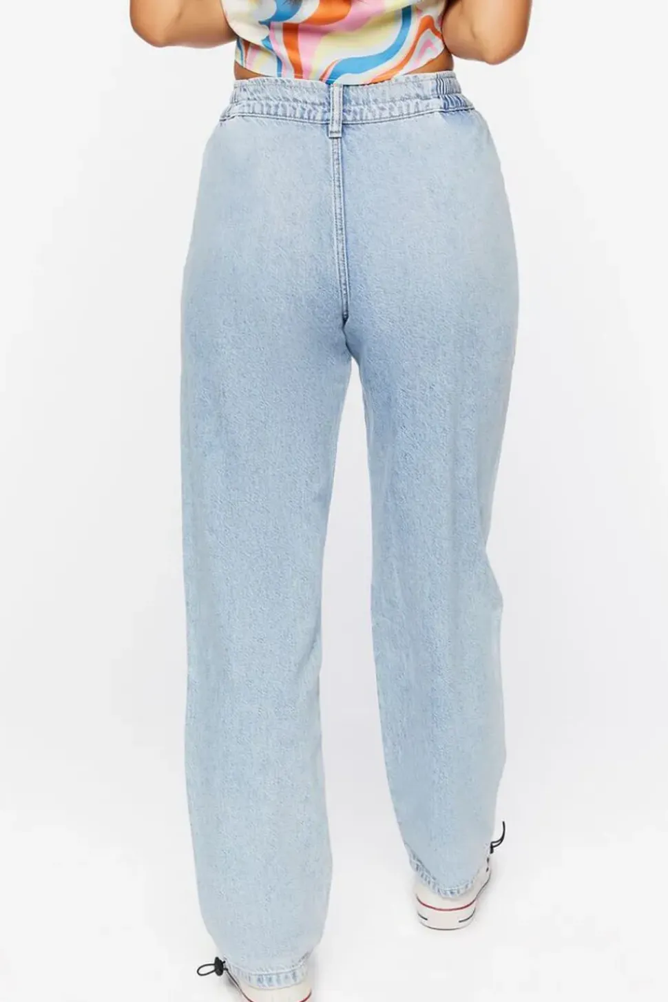 Pocket High-Rise Denim Joggers