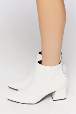 Pointed Toe Block Heel Booties