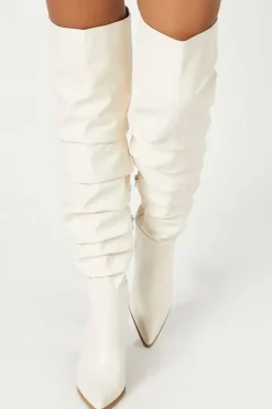 Pointed Toe Knee-High Boots