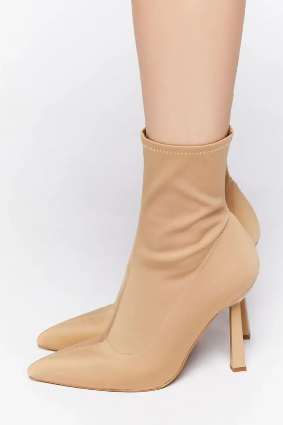 Pointed-Toe Stiletto Sock Booties
