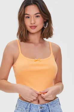 Pointelle Knit Cropped Cami