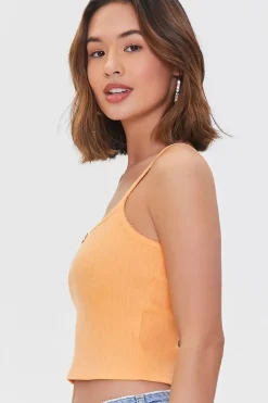 Pointelle Knit Cropped Cami