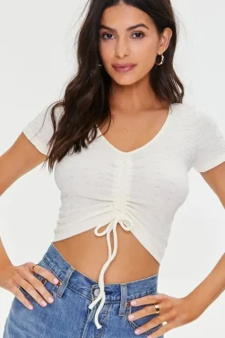 Pointelle Knit Crop Top