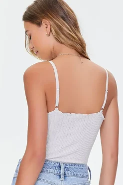 Pointelle Lettuce-Edge Bodysuit