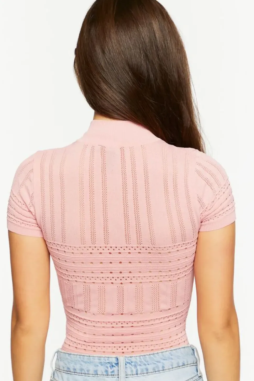 Pointelle Mock Neck Bodysuit