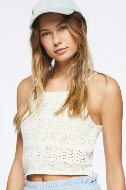 Pointelle Sweater-Knit Cami