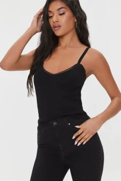 Pointelle Sweater-Knit Cami
