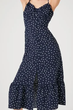 Polka Dot Button-Front Dress
