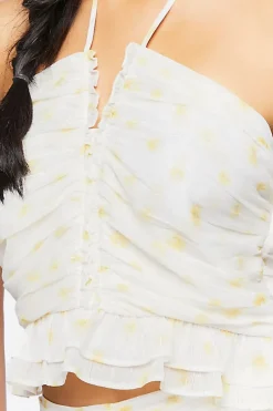 Polka Dot Halter Crop Top