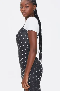 Polka Dot Pinafore Dress