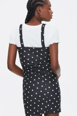 Polka Dot Pinafore Dress
