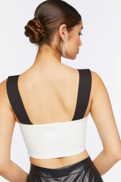 Ponte Knit Corset Crop Top