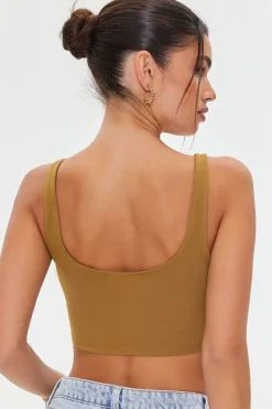 Ponte Knit Cropped Tank Top