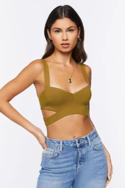 Ponte Knit Cutout Bralette