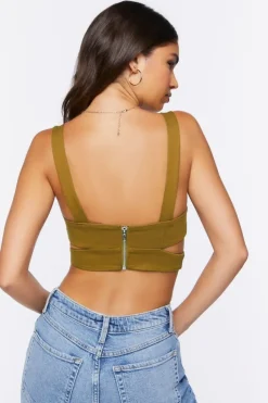 Ponte Knit Cutout Bralette