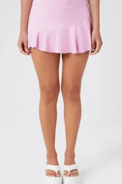Ponte Pleated Mini Skirt