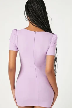 Ponte Puff-Sleeve Mini Dress