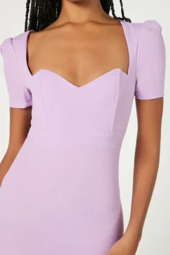 Ponte Puff-Sleeve Mini Dress