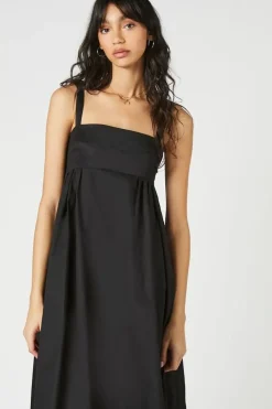 Poplin Babydoll Maxi Dress