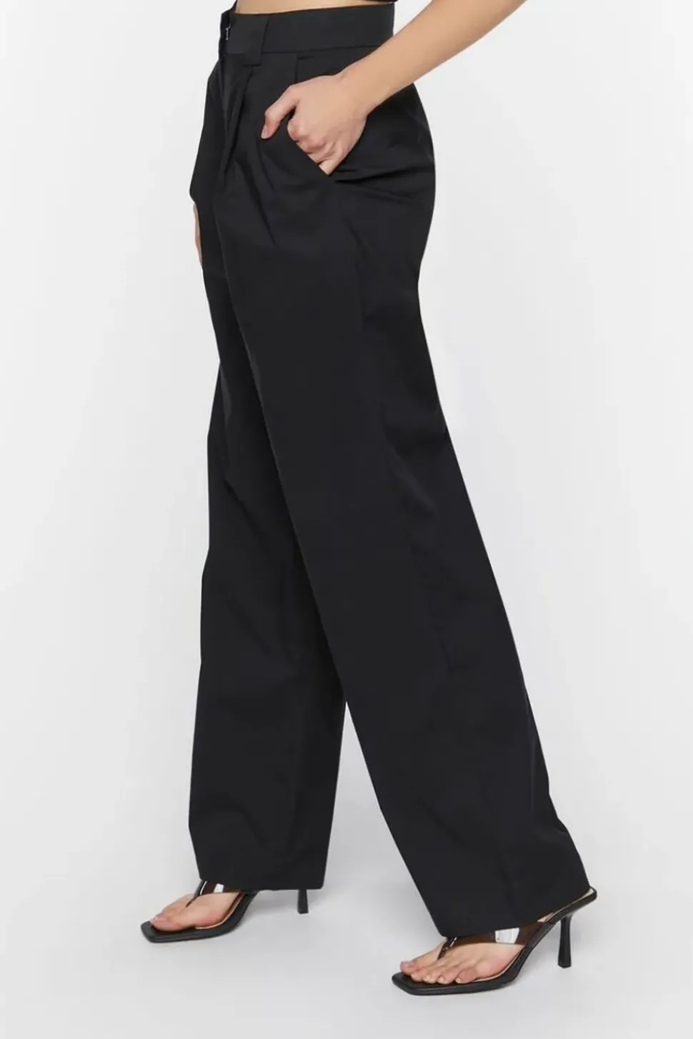 Poplin High-Rise Trousers