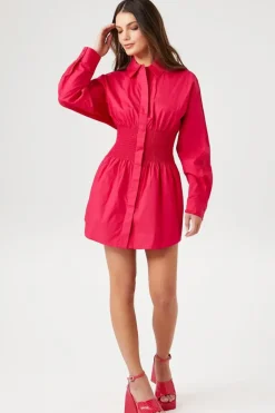 Poplin Mini Shirt Dress