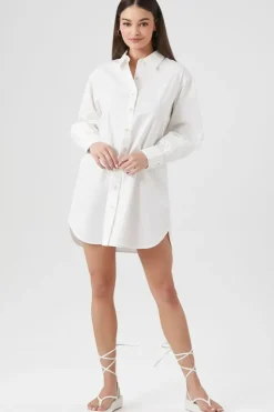 Poplin Mini Shirt Dress