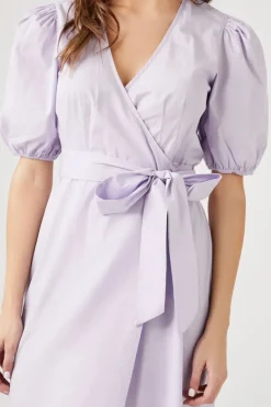 Poplin Wrap Midi Dress