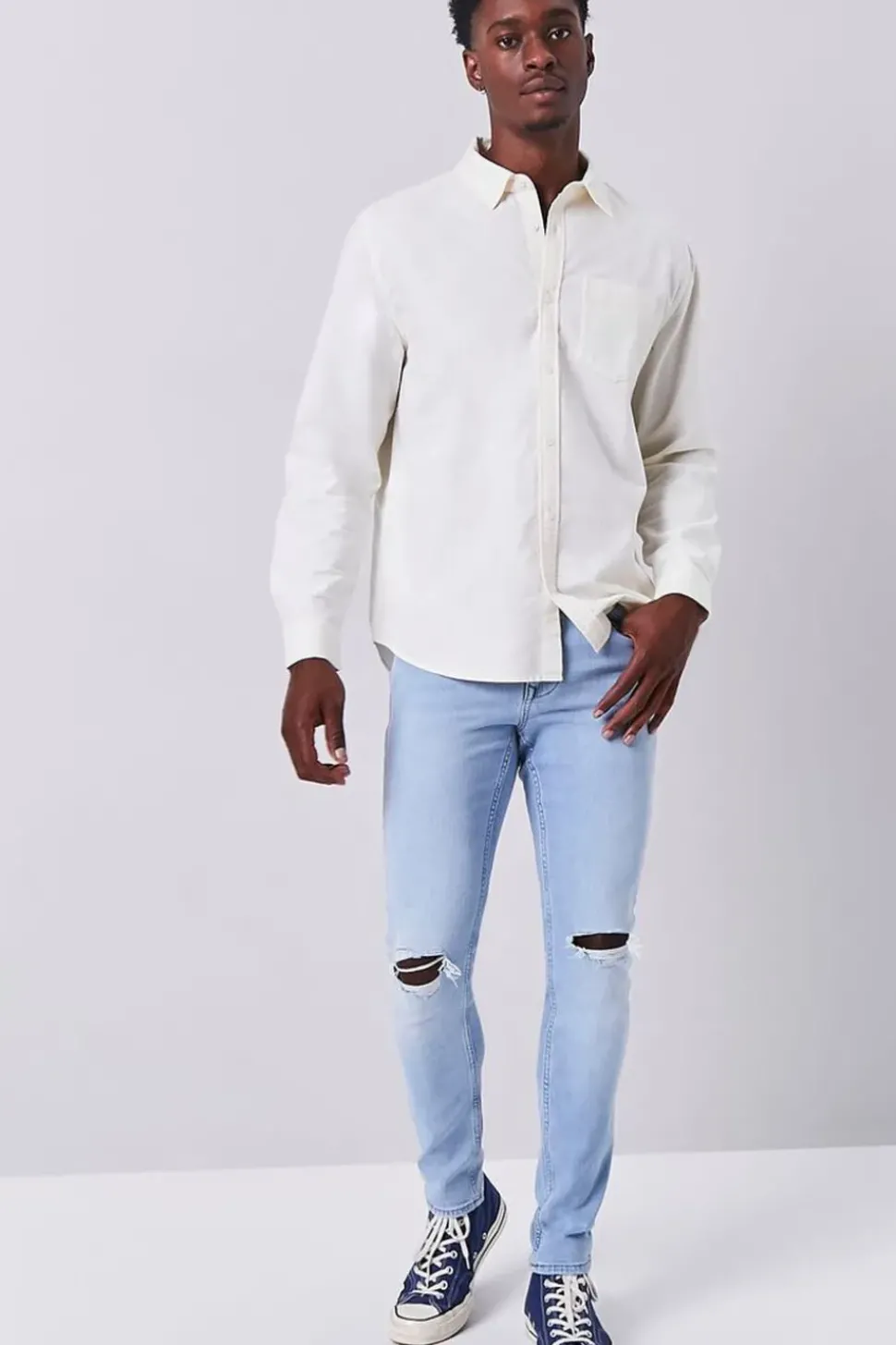 Premium Distressed Slim-Fit Jeans