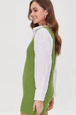 Purl Knit Mini Dress