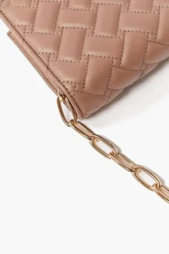 Quilted Faux Leather Crossbody Bag