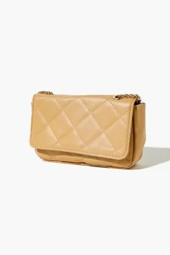 Quilted Faux Leather Crossbody Bag